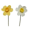 Decoris fleur artificielle jonquille h39cm jaune blanc 2 cul