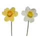 Decoris fleur artificielle jonquille h39cm jaune blanc 2 cul