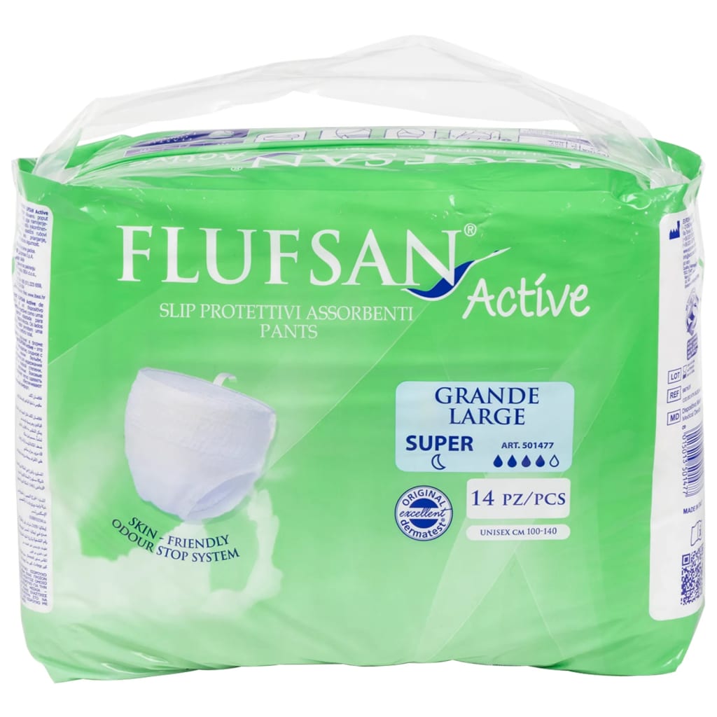 Vidaxl Flufsan Incontinence Pantalon pour adultes 14 pièces Taille L