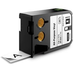 Étiquette étiquettes dymo xtl vinyle 24mmx7m noir sur blanc