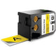 Llabel étiquettes dymo xtl 500 vinyle 41mmx7m noir sur jaune.