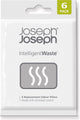 Joseph Joseph filtres à odeurs de remplacement déchets intelligents - filtres à charbon actif pour systèmes de déchets totem et titan stack - paquet de 6