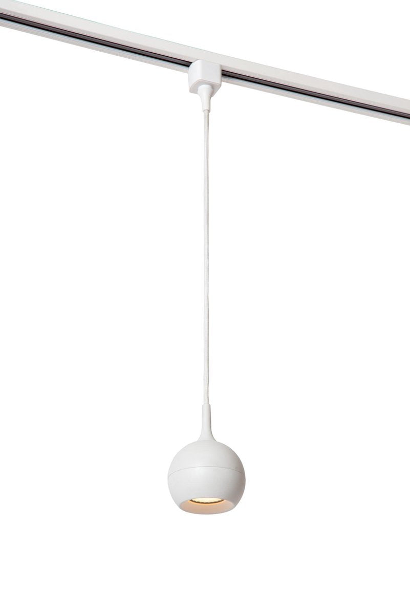 Lampe suspendue Lucide track favori - Éclairage sur rail à système monophasé - 1xgu10 - blanc (extension)