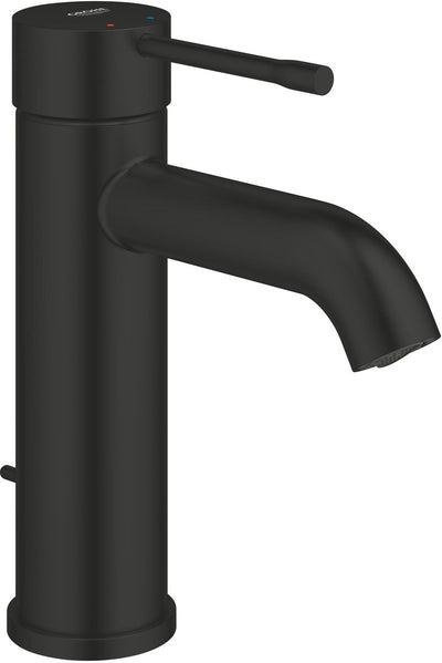 Mitigeur de lavabo Grohe essence nouveau taille S – aquaguide – avec vidage – ecojoy – noir mat