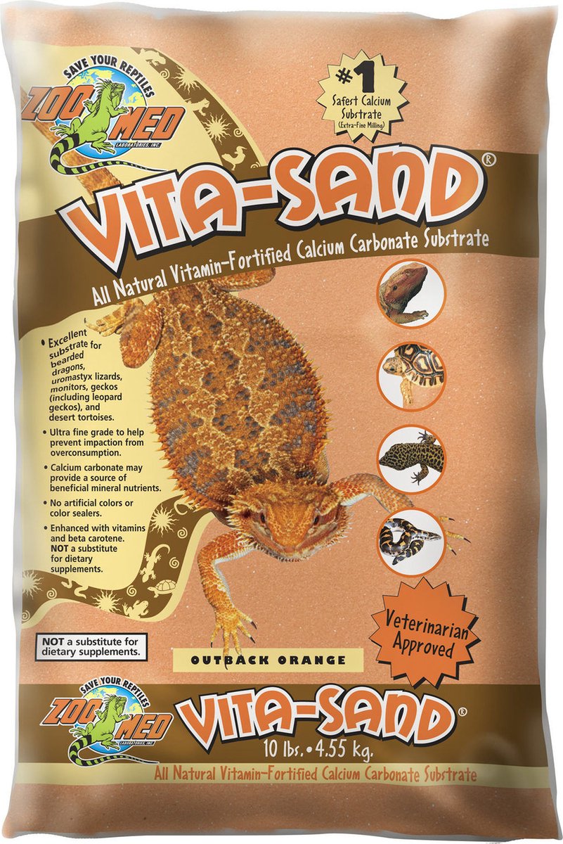 Zoomed zoo med vita sable - sable pour terrarium - orange outback - 4,5 kg