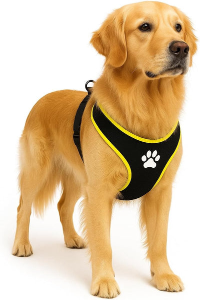 Harnais pour chien Flamingo - harnais pour chien - harnais pour chien anti-traction - harnais pour chien - harnais pour chien anti-traction - step go tasha - noir - taille xl - a : 65 cm b : 90-115 cm x 20 mm x 5 mm
