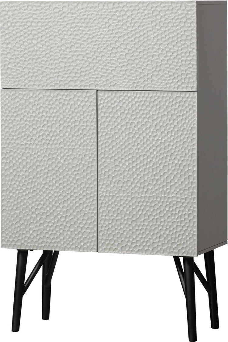 Meuble à boissons sculpté Woood - bois - brouillard - 146x90x46