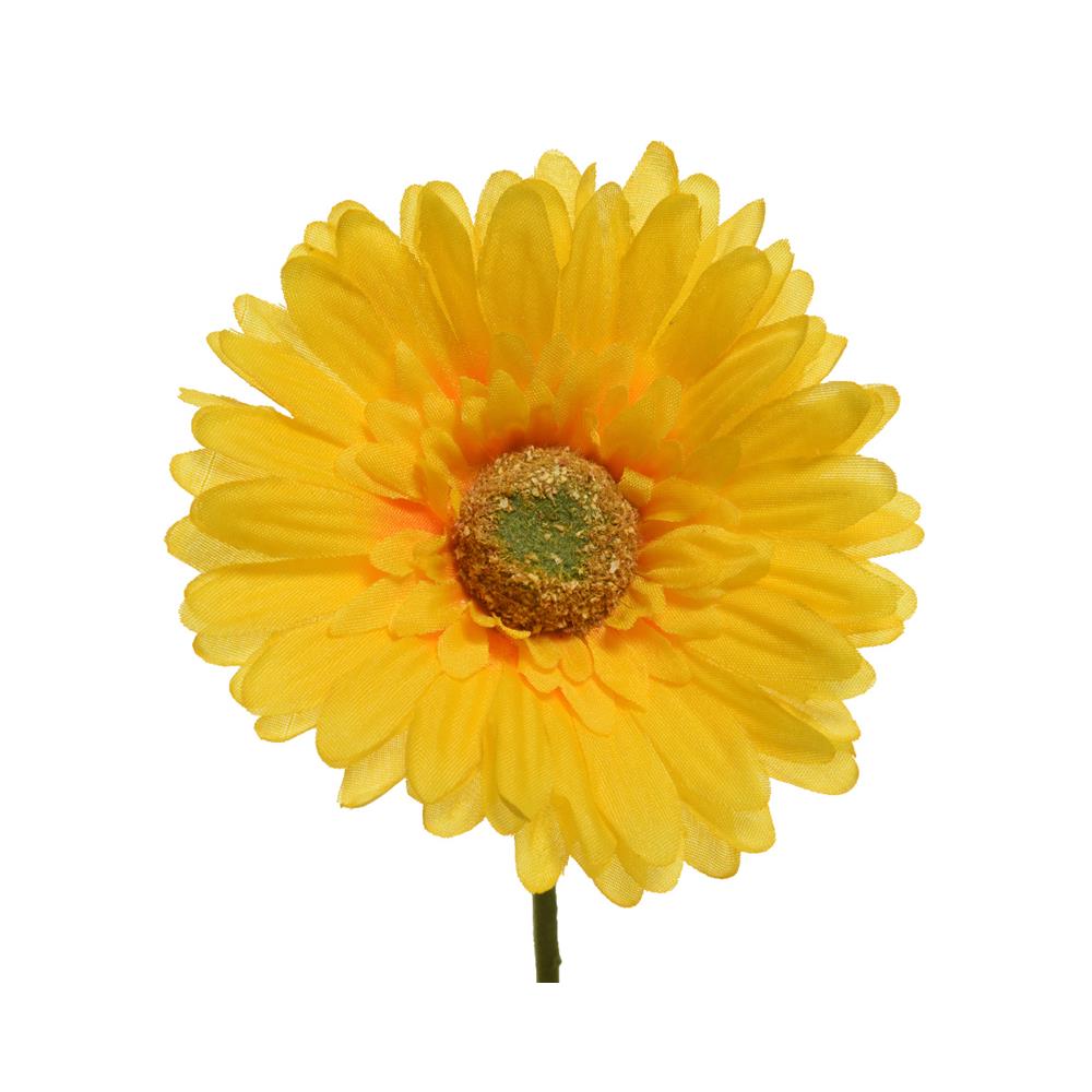 Decoris fleur artificielle gerbera h50cm jaune