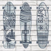 North Wall Urban Friends Wallboards Wallboards Bleu et blanc