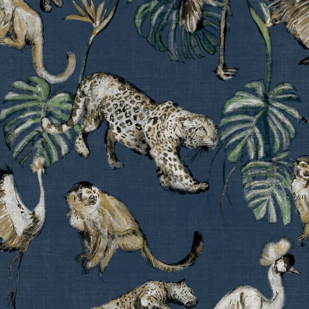 North mur noordwand fond d'écran zéro animaux exotiques bleu