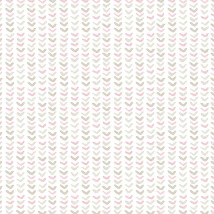 Mur North North Wall Wallpaper Baby Small Harts blanc et rose