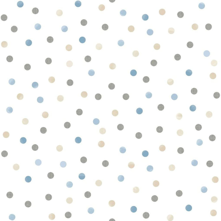Mur North North Wall Wallpaper Baby Confetti Dots blanc bleu gris beige