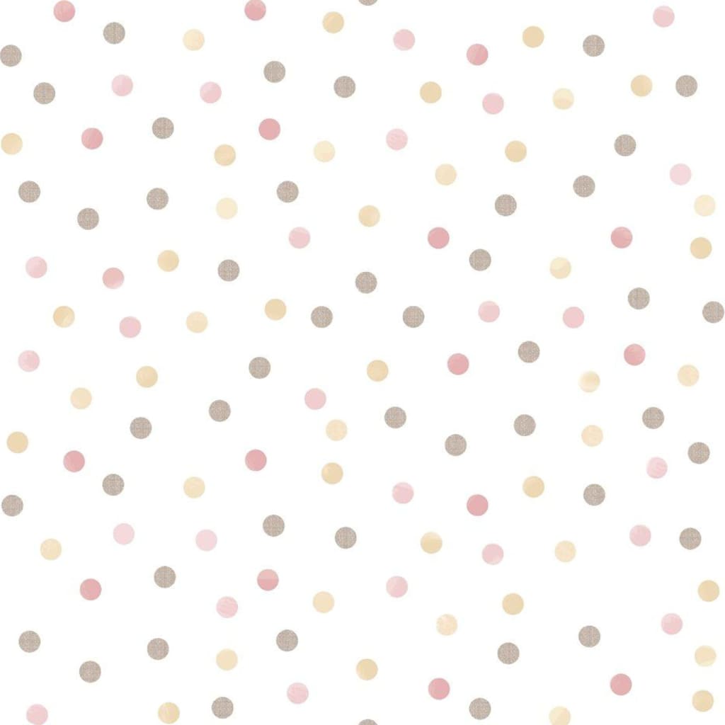 Mur North North Wall Wallpaper Baby Confetti Dots rose marron blanc