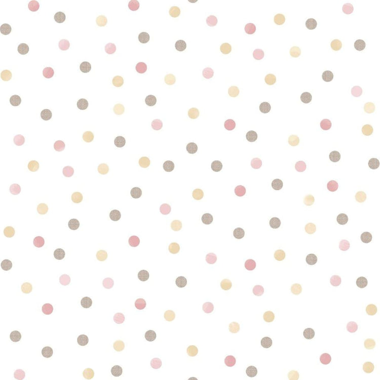 Mur North North Wall Wallpaper Baby Confetti Dots rose marron blanc