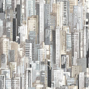 North Wall Noordwand Fond d'écran Amis Villes de café et Skyline Grey et Metallic - afbeelding 2