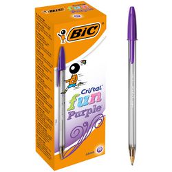 Stylo bic cristal 20 pièces violet