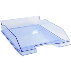 Corbeille à courrier combo medium exacompta brillant transparent bleu glacier