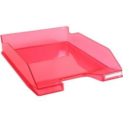 Corbeille à courrier combo medium exacompta brillant transparent framboise