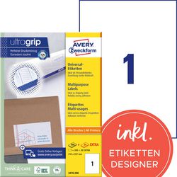 Étiquettes multifonctions avery zweckform 200 pièces blanches