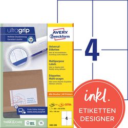Etiquettes universelles avery universelles blanches 200 pièces