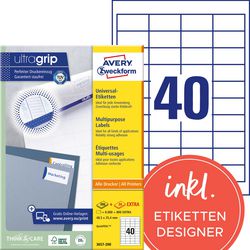 Étiquettes multifonctions avery zweckform 200 pièces blanches