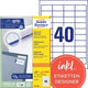 Étiquettes multifonctions avery zweckform 200 pièces blanches