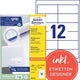 Étiquettes multifonctions Avery 2640 pièces blanches