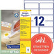 Étiquettes amovibles avery zweckform l4743rev-100 universelle blanche