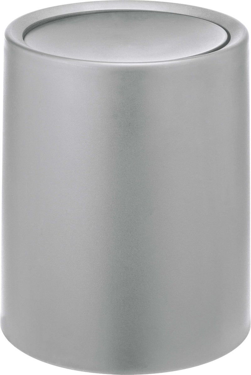 Wenko poubelle atri 6 litres en plastique gris, avec couvercle pivotant et seau intérieur - poubelle - poubelle - poubelle - poubelle - gris