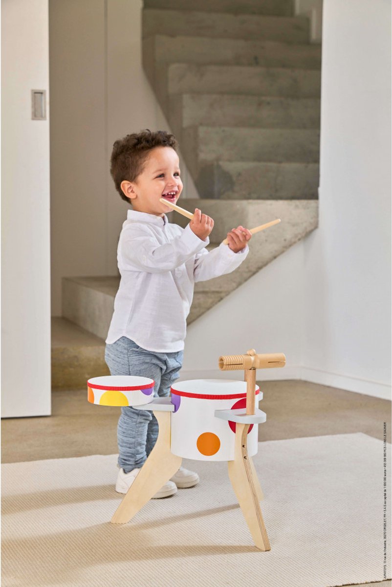 Janod - confettis - batterie - pour petits musiciens
