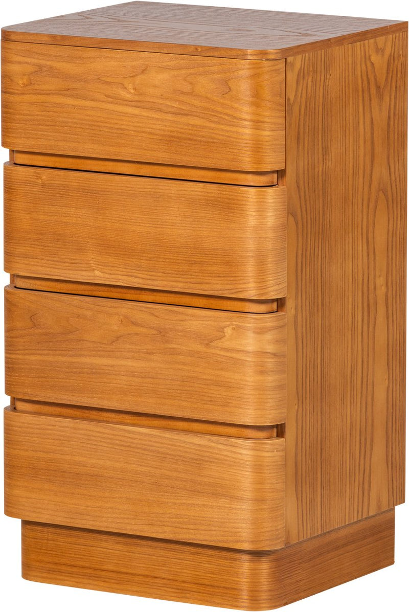 Woood fejo commode table de chevet - mdf - marron - 70x40x34