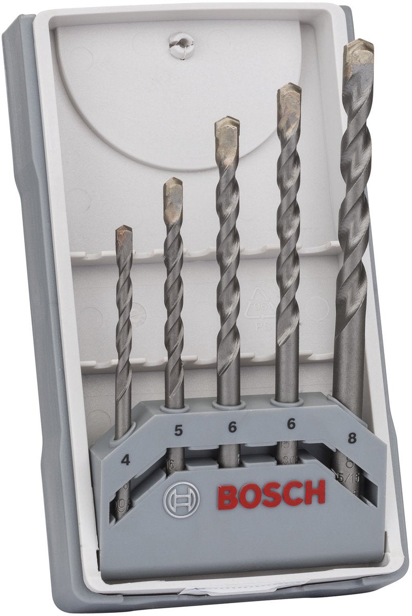 Bosch - jeu de forets à béton 5 pièces cyl-3 4 ; 5 ; 6 ; 6 ; 8mm