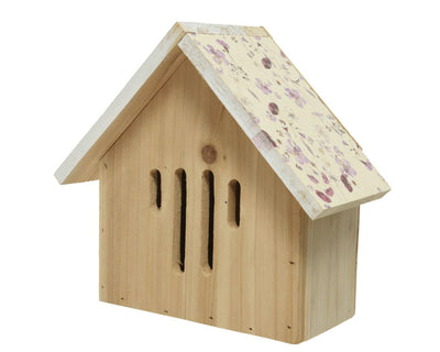 Decoris maison à insectes pin rose clair h20cm