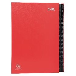 Dossier de tri exacompta rouge 1 - 31 onglets