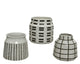 Vase Decoris porcelaine blanc noir