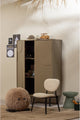 Armoire de rangement Woood Cadiz - pin - boue - 135x85x40