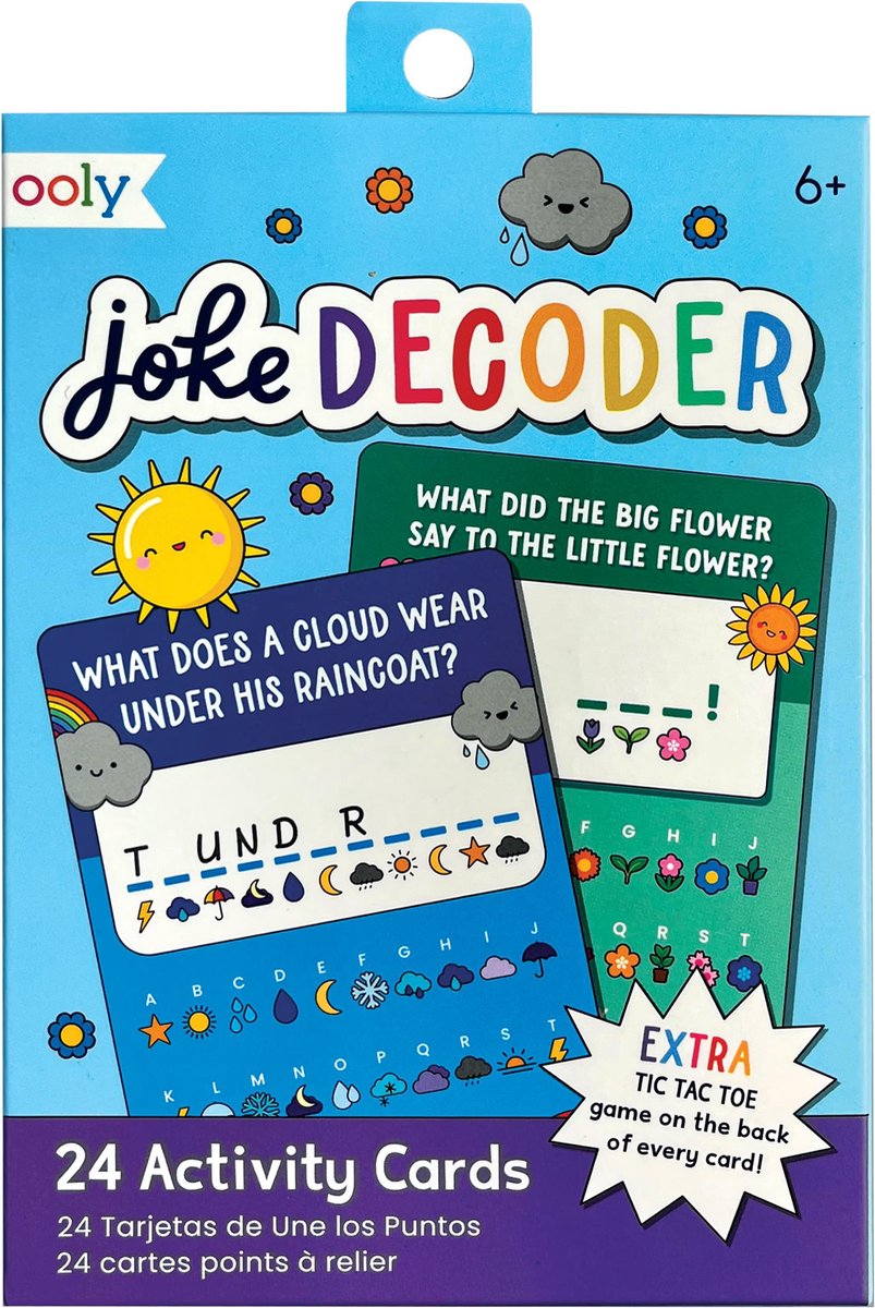 Ooly - décodeur de blagues - cartes d'activités - 24 cartes découverte de blagues