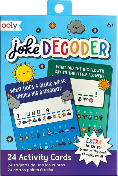 Ooly - décodeur de blagues - cartes d'activités - 24 cartes découverte de blagues