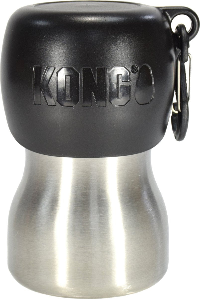 Bouteille de boisson kong h2o noire en acier inoxydable