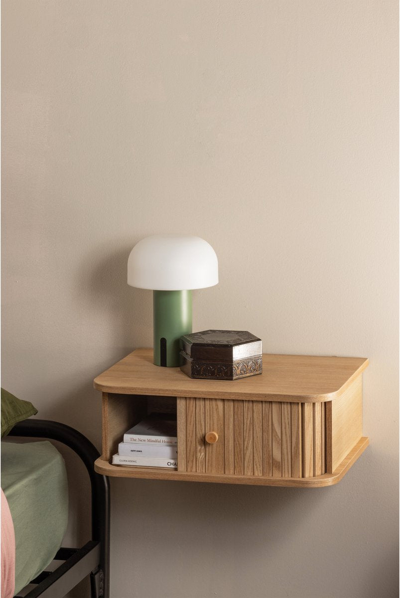 Table de chevet suspendue Woood jena - gauche droite - naturel - bois