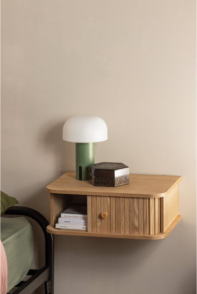 Table de chevet suspendue Woood jena - gauche droite - naturel - bois