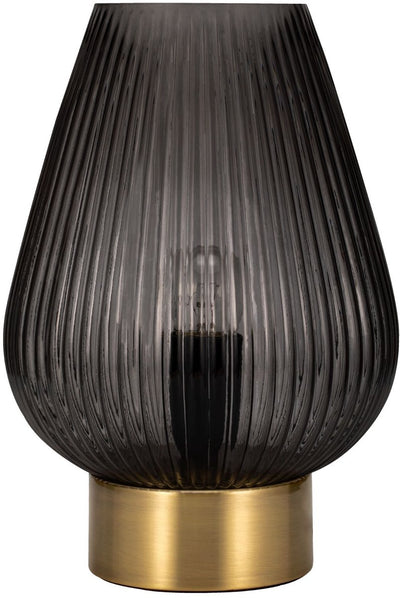 Pauleen Lampe de table LED Crystal Gloom e27 max. 40w verre fumé, laiton