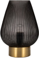 Pauleen Lampe de table LED Crystal Gloom e27 max. 40w verre fumé, laiton