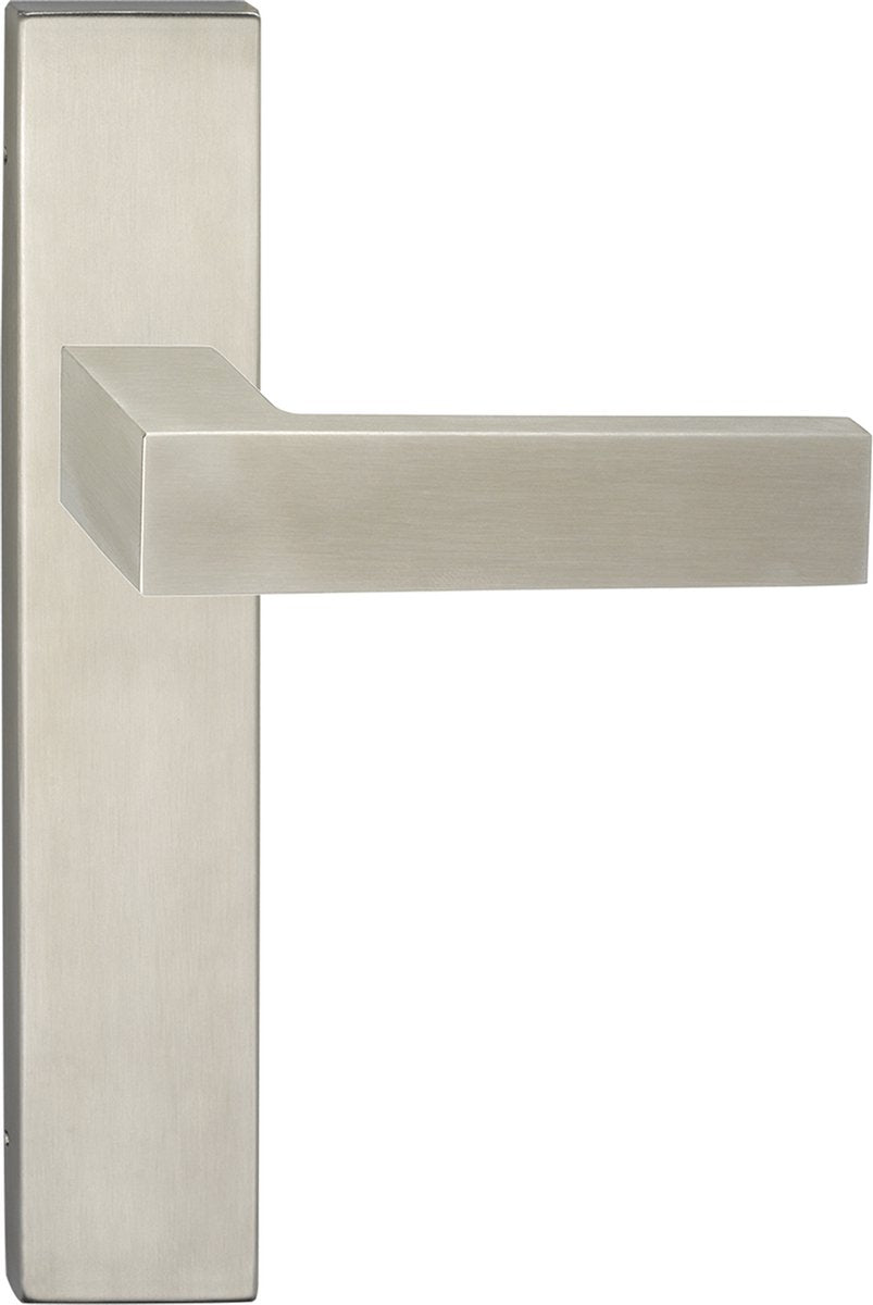 Poignée de porte Impresso - luton - pour l'intérieur - bouclier de porte carré - acier inoxydable - 2 pièces