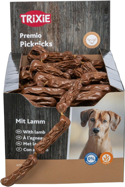 Trixie chaîne de saucisses d'agneau 200g - snacks séchés à l'air - teneur en viande 94%, longueur 8 cm