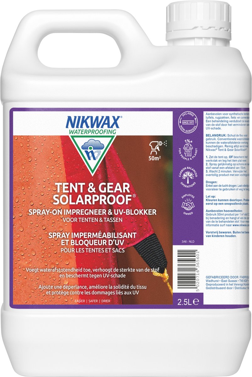Nikwax équipement de tente résistant au soleil 2,5 litres