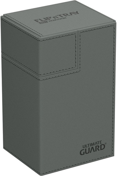 Ultimate guard flip'n'tray 80+ xenoskin - boîtes à cartes grises