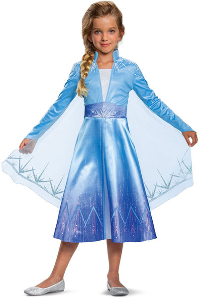 Déguisement Disney - La Reine des Neiges 2, Elsa Travelling Deluxe, taille XS (3-4 ans), filles