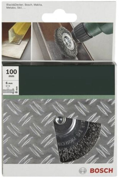 Bosch - brosses à disques pour perceuses - fil ondulé, 100 mm 100 mm, 0,3 mm, 4500 tr/min