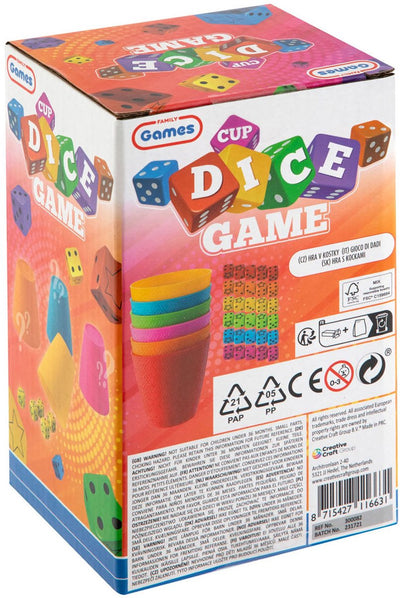 Creative Craft Group Dice Game 6 tasses et 30 dés